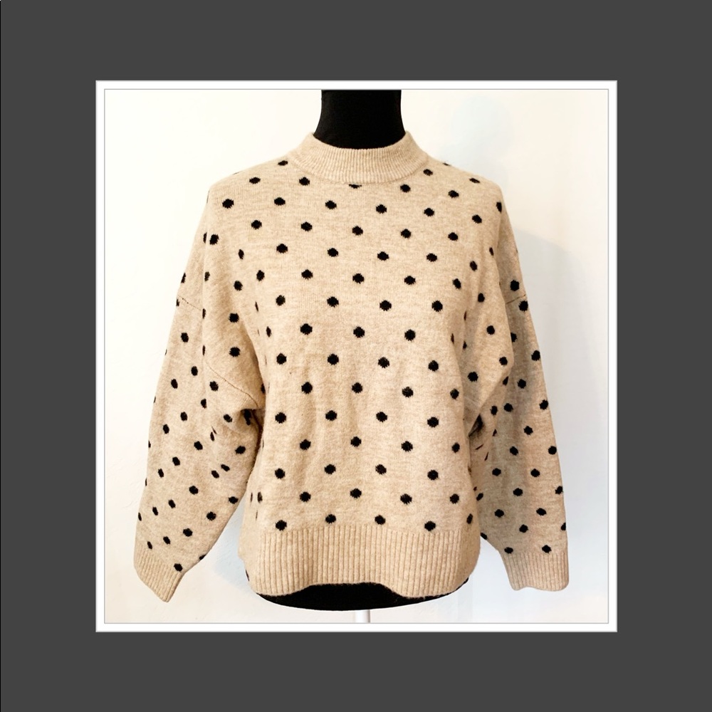 H&M Fine knit polka dot sweater